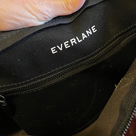 Everlane black canvas tote with leather straps - Picture 4 of 4